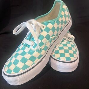 Vans Teal and White Sneakers